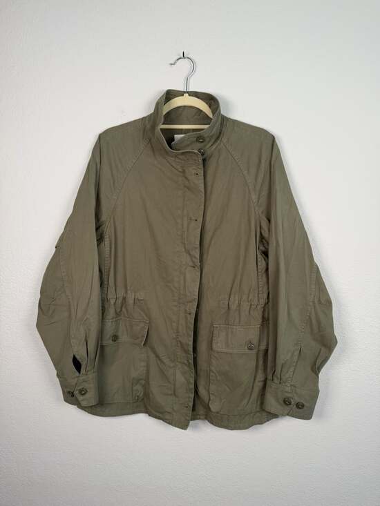 rag & bone Jackets & Blazers - Rag And Bone Mazie Cotton-gabardine Jacket Size Large Olive Green Utility Coat